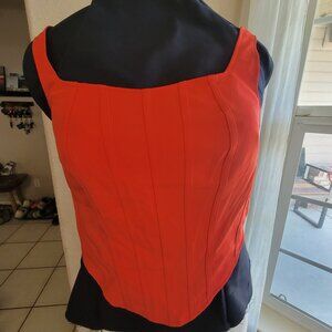 Red coresset top Medium